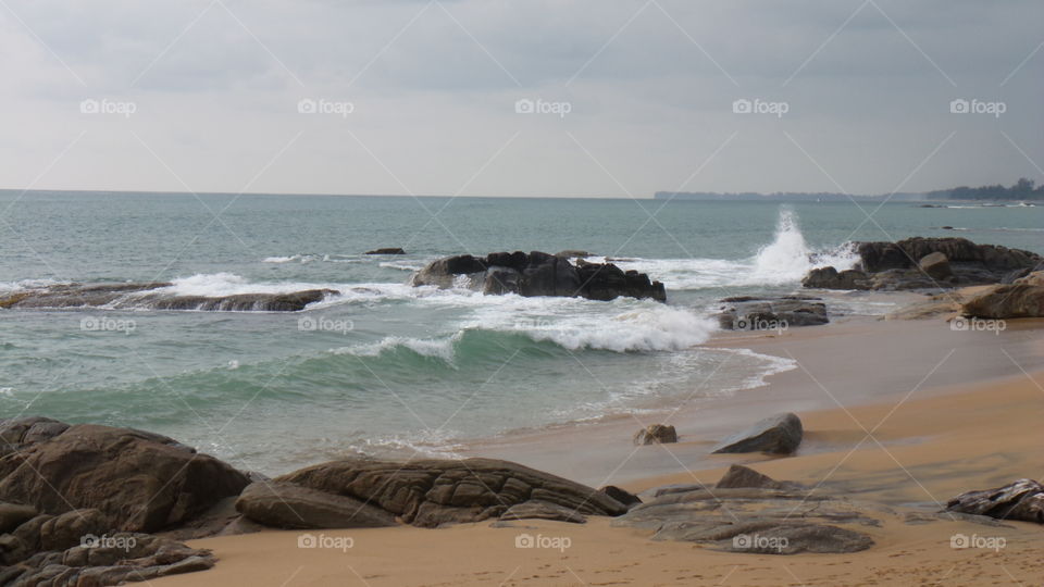 stormy day at the beach