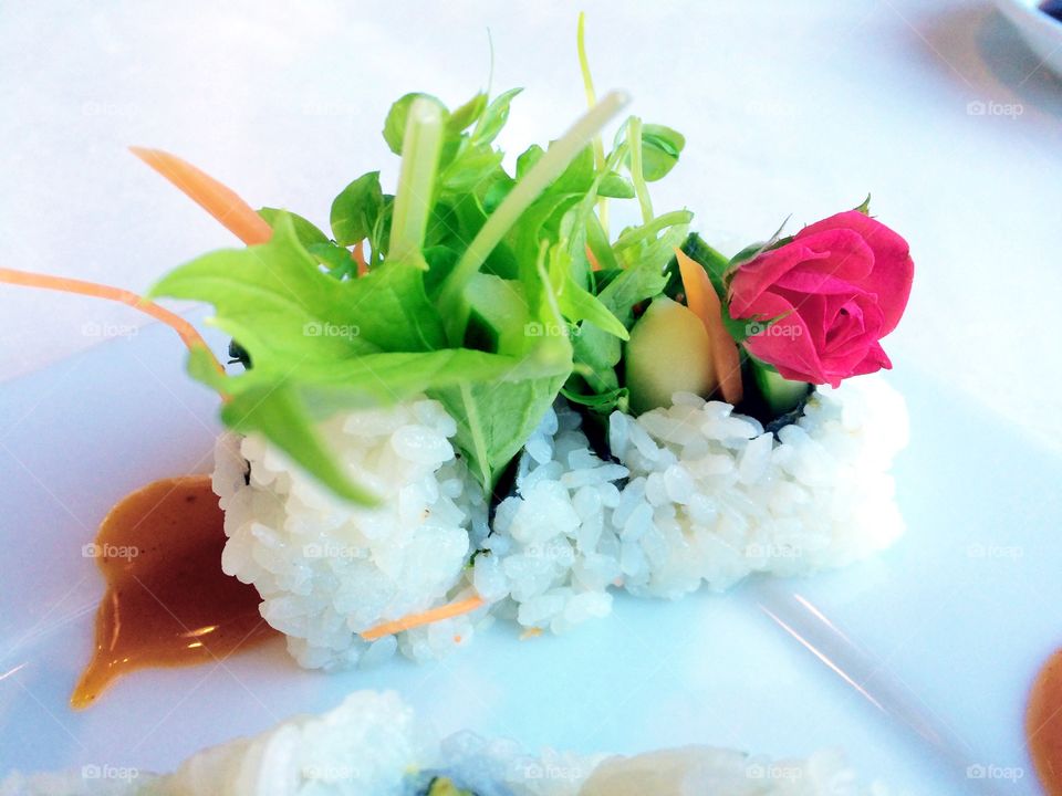 Vegan Okinawa sushi 