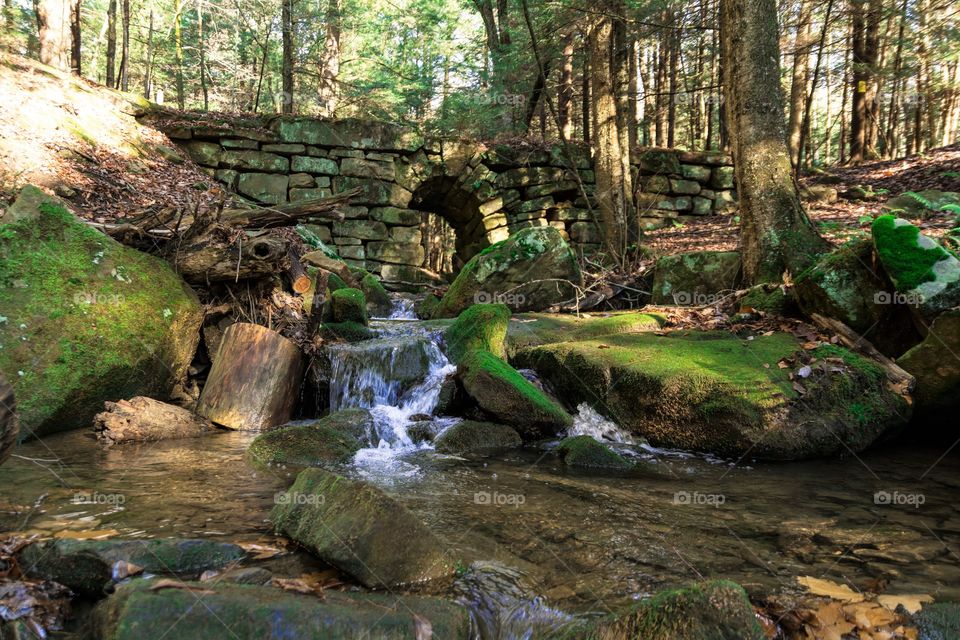 View of old arch bridge