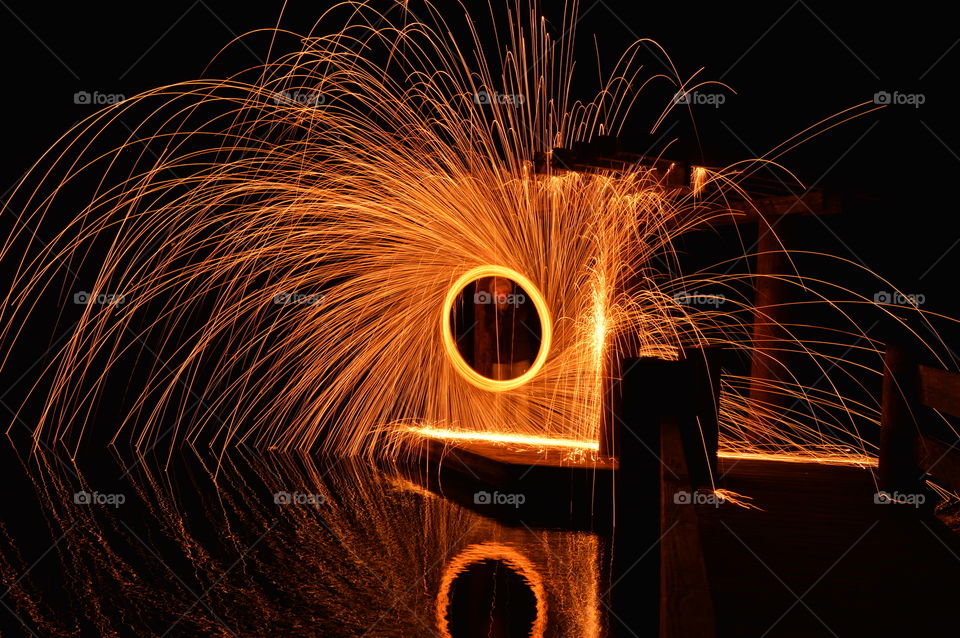 Steel wool on bridge 