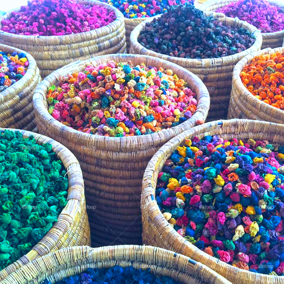 Close-up of multi colours dried flowers