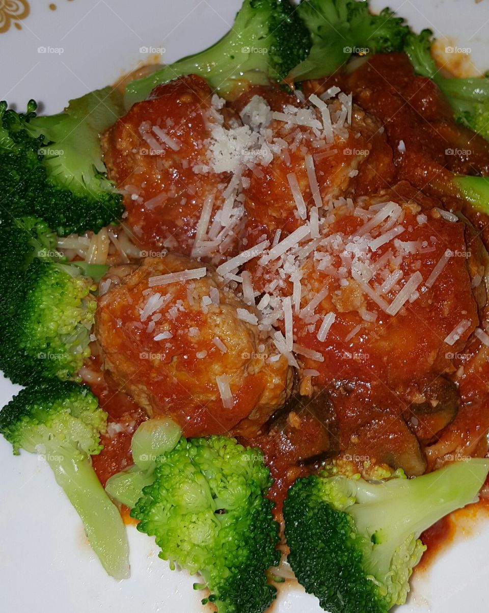 Meatballs and Broccoli