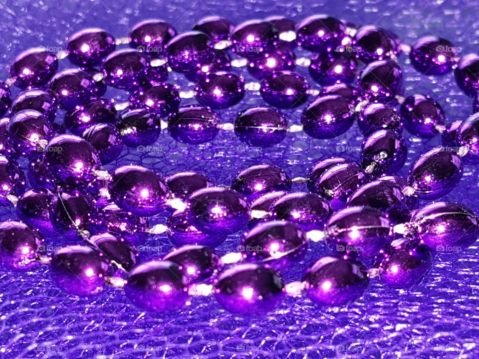 Beads floating on tulle...