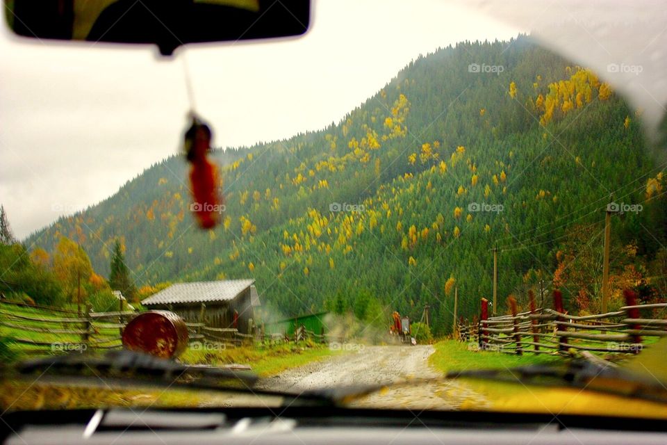 Driving in the mountains 