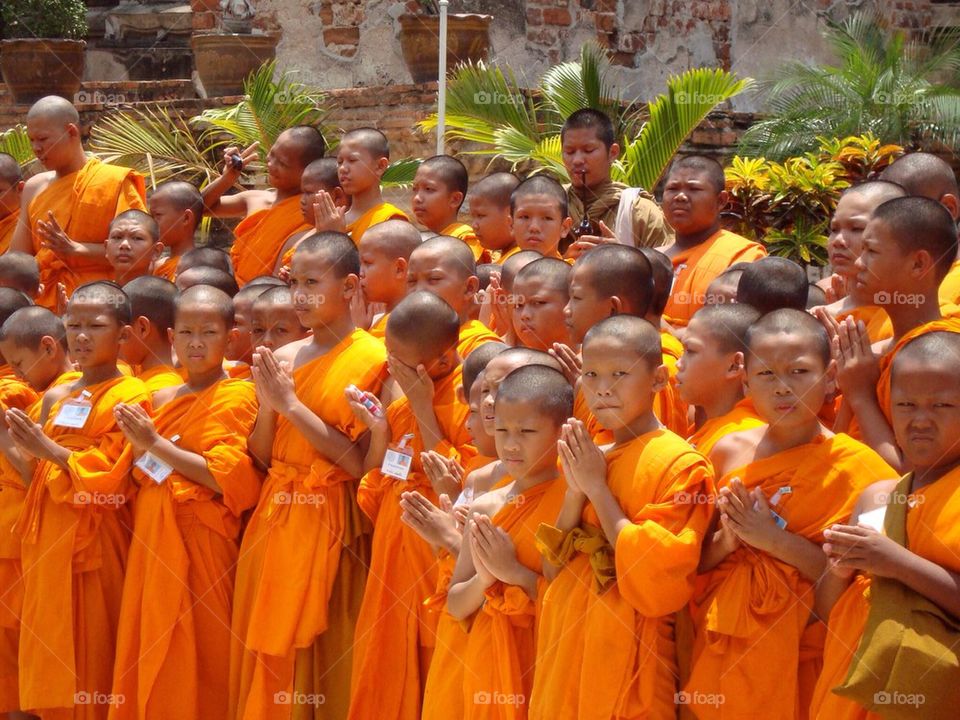 Young boys in The temple