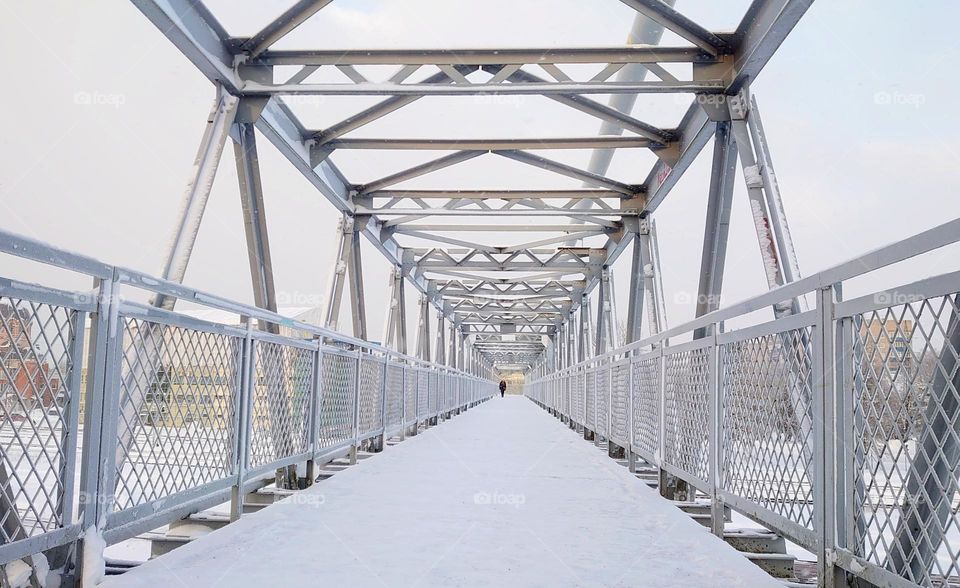 Metal bridge🤍 Geometry 🤍 Winter ❄️