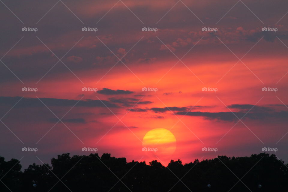 Dramatic sky during sunset