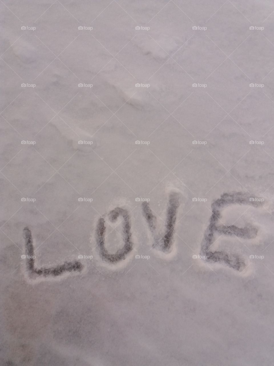 Writing Love in the snow