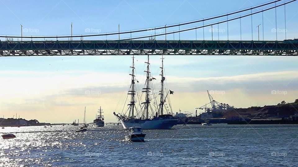 Ship sailing out of Gothenburg