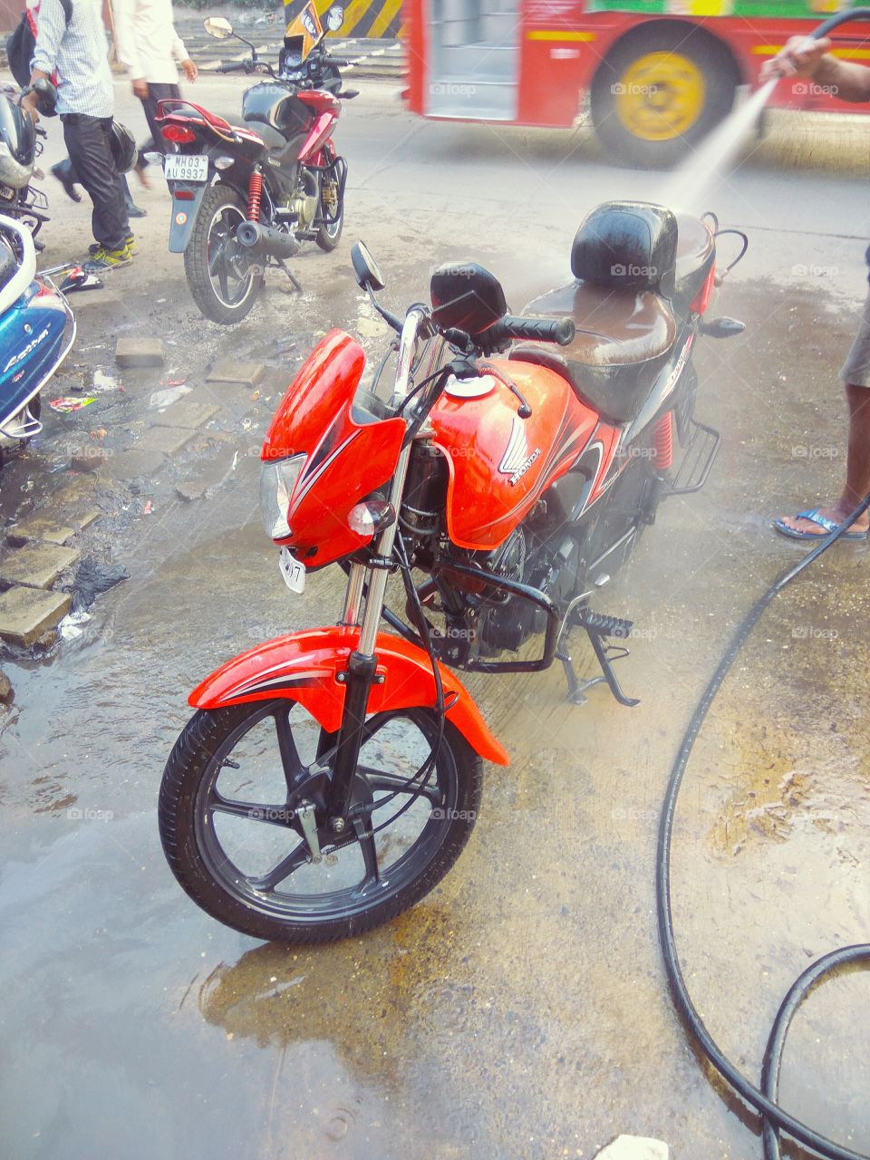 Motorcycle washing