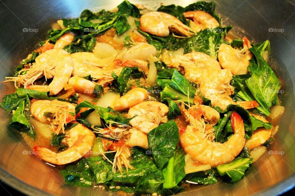 Prawn with veggies