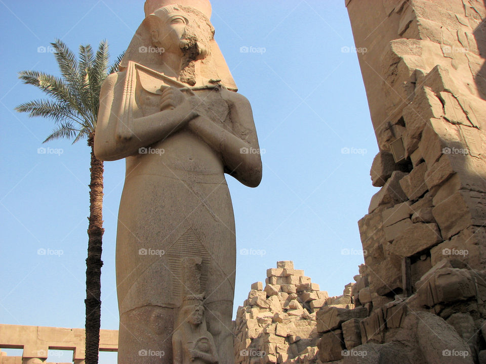 statue monument in Luxor temples Egypt