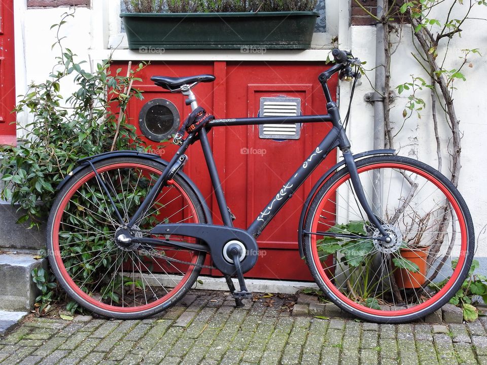 Bike in colorful surroundings 