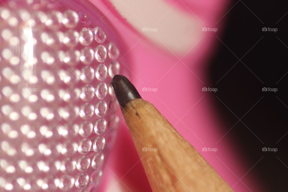 macro shot of a pencil