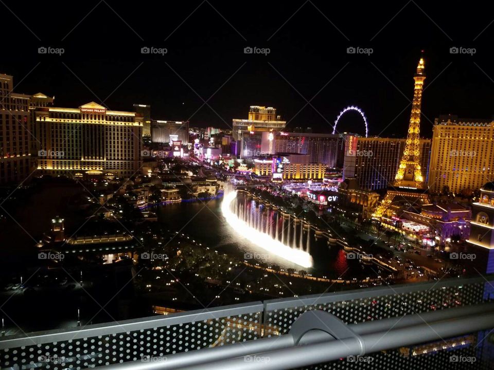 View of Bellagio fountains