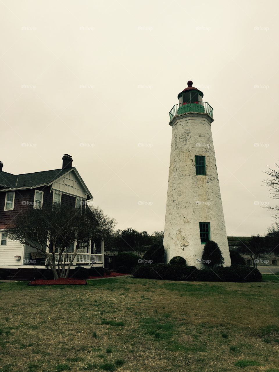 Old Port Comfort Lighthouse. Old port comfort lighthouse at fort Monroe in Virginia 