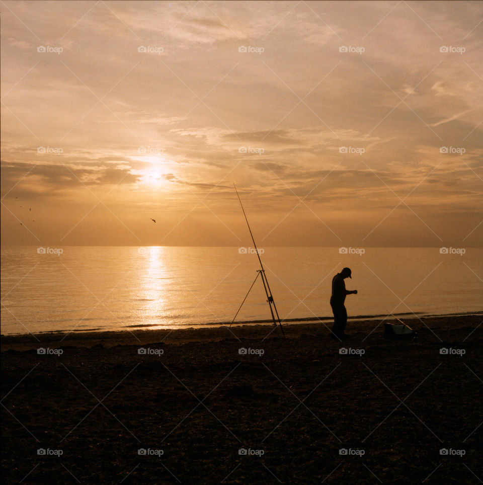 beach sunset sunrise silhouette by tobias_burkill