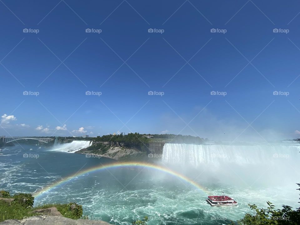 Niagara Falls with rainbow 