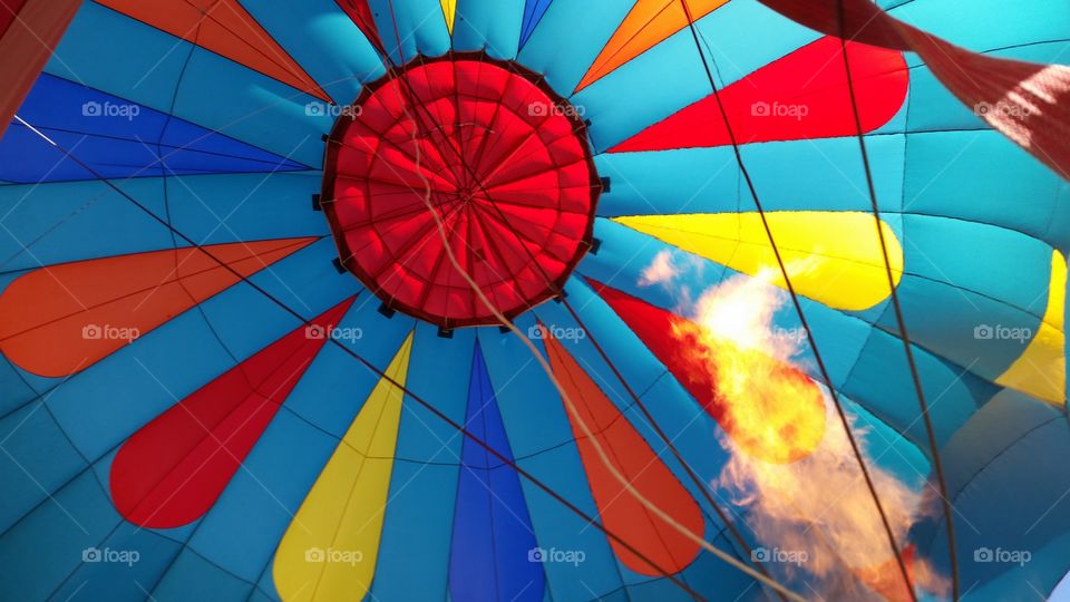 Flame inside balloon