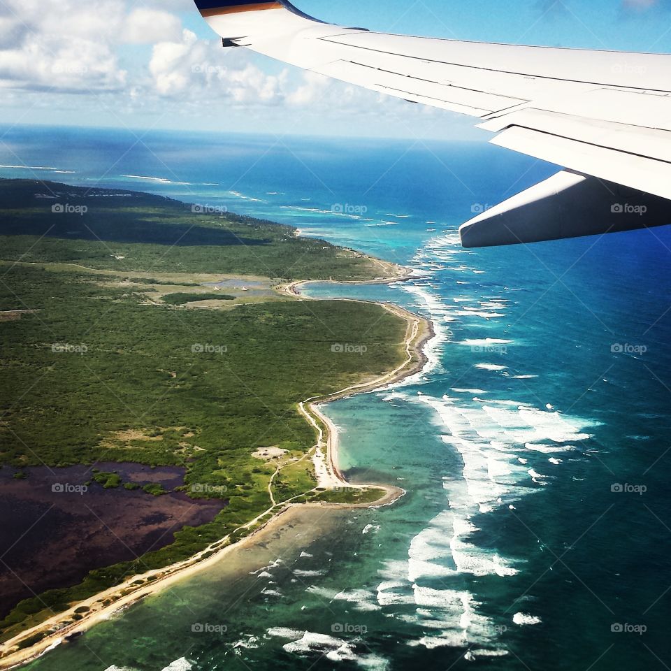 Dominican Republic . The plane ride to the Dominican Republic :)