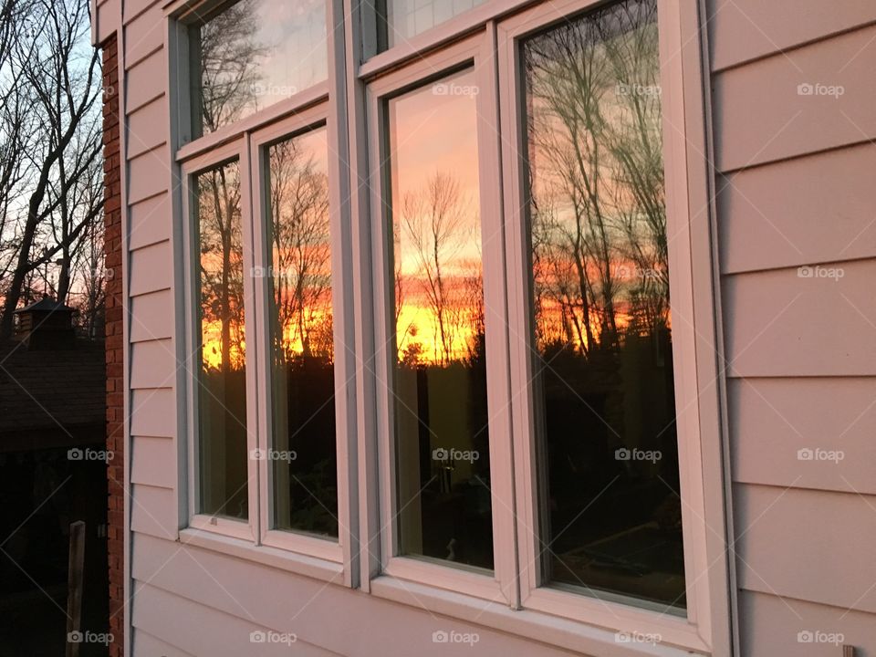 sunset reflection