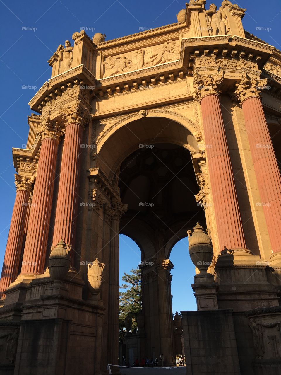 Ancient building during golden hour 