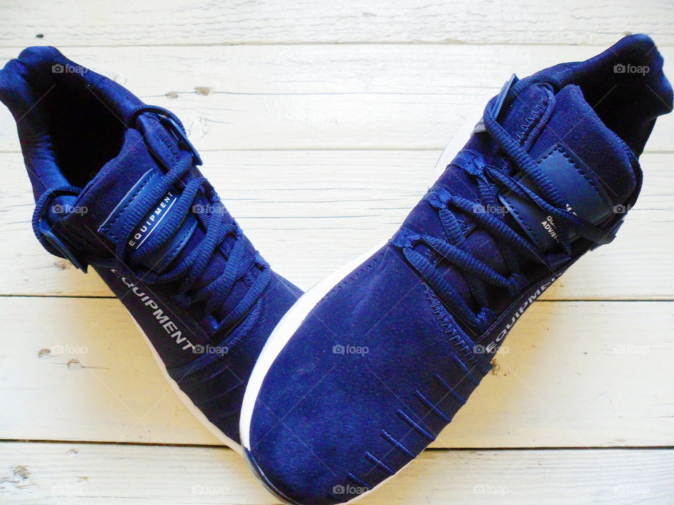 blue sport sneakers firm adidas