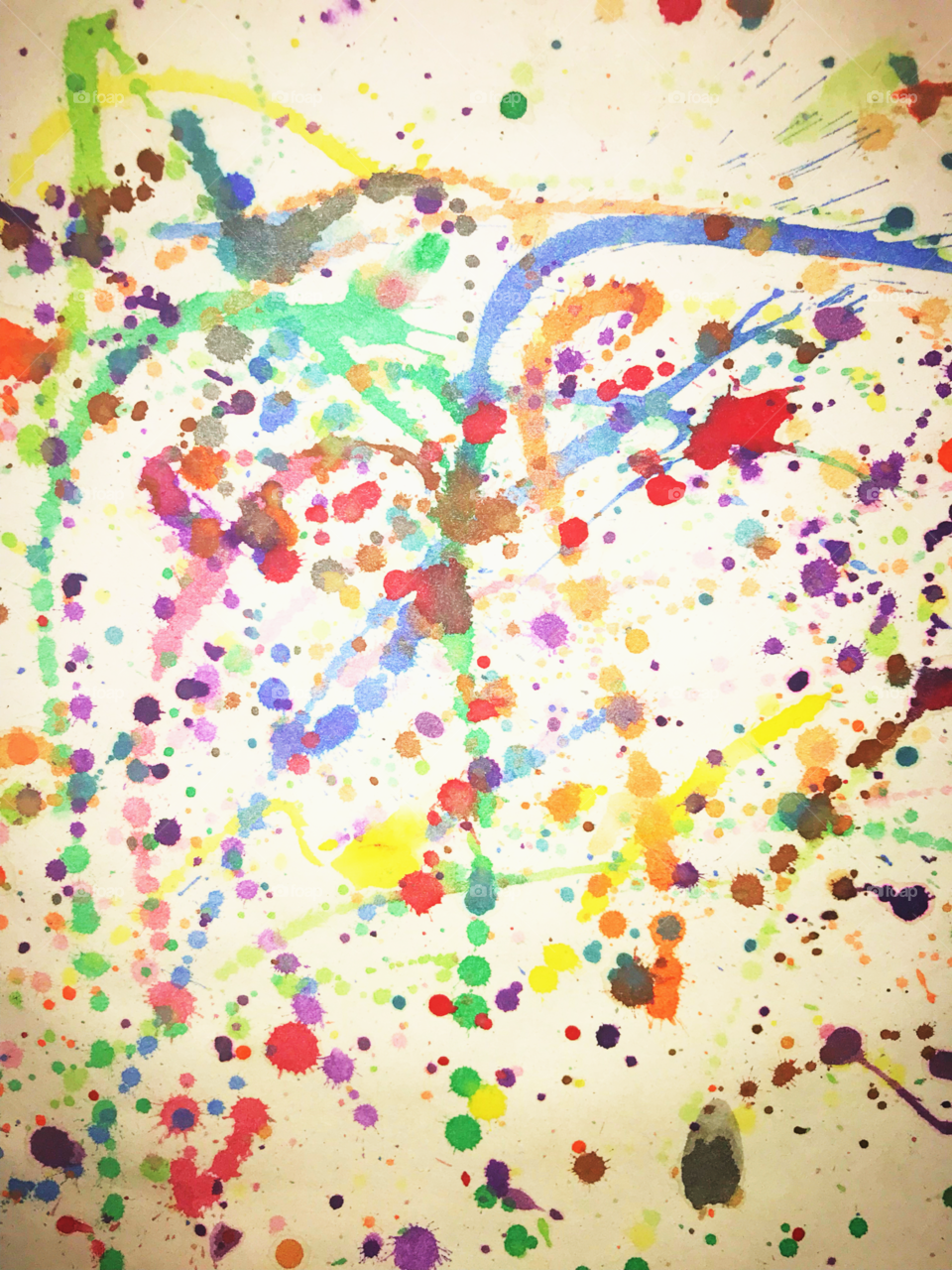 Color splatter artwork 