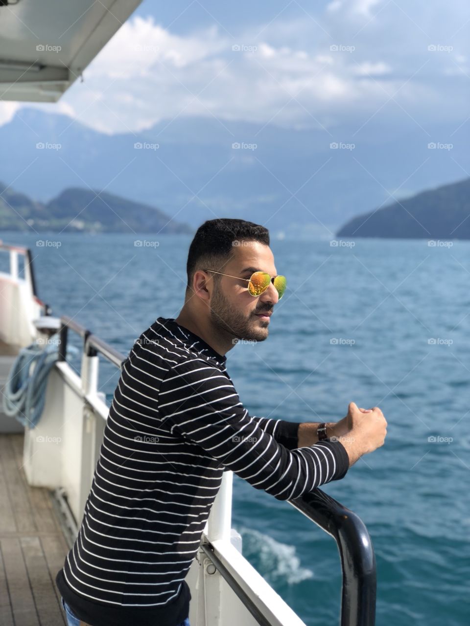 Soaring along the wind and water.