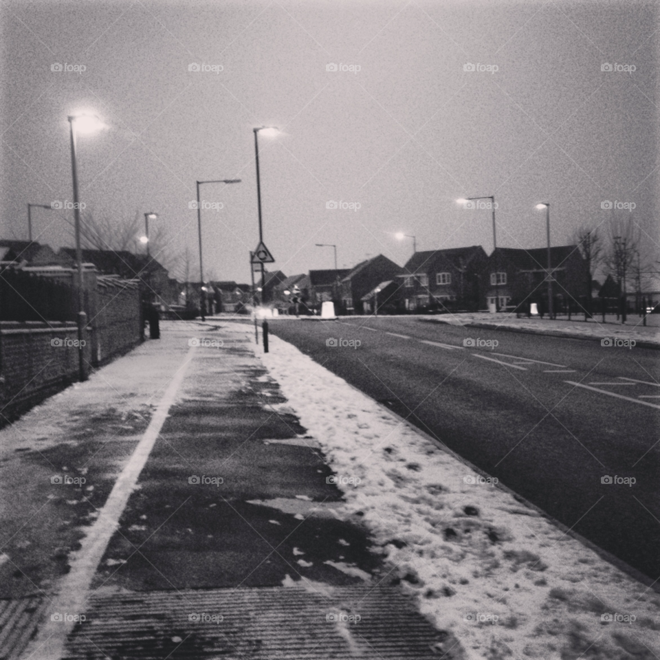 snow winter sky street by charlotte_lucyy