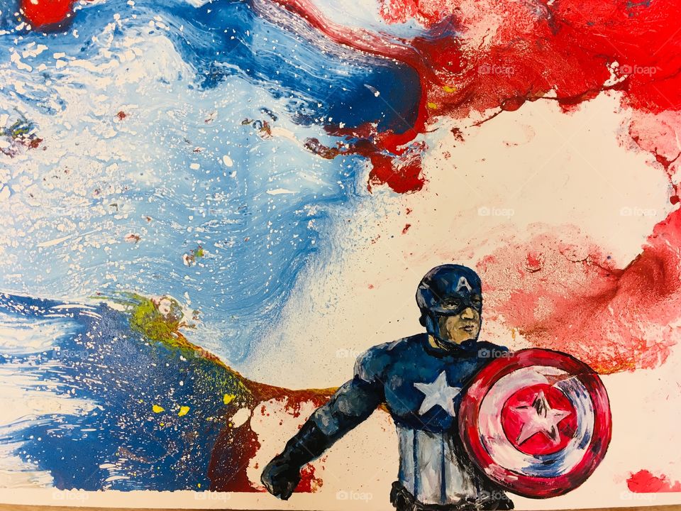 Captain America painting 