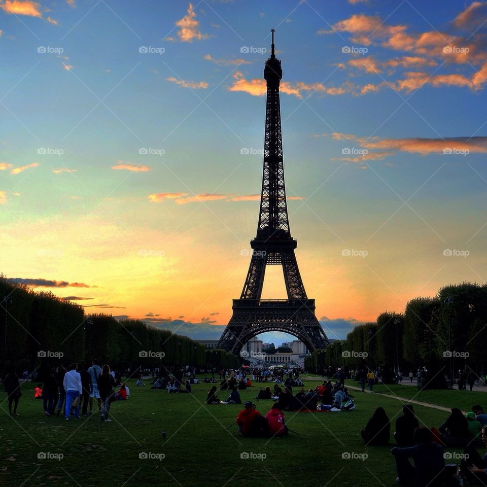 Eiffel Tower at Dusk