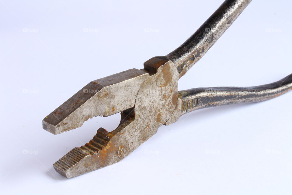 old rusted pliers