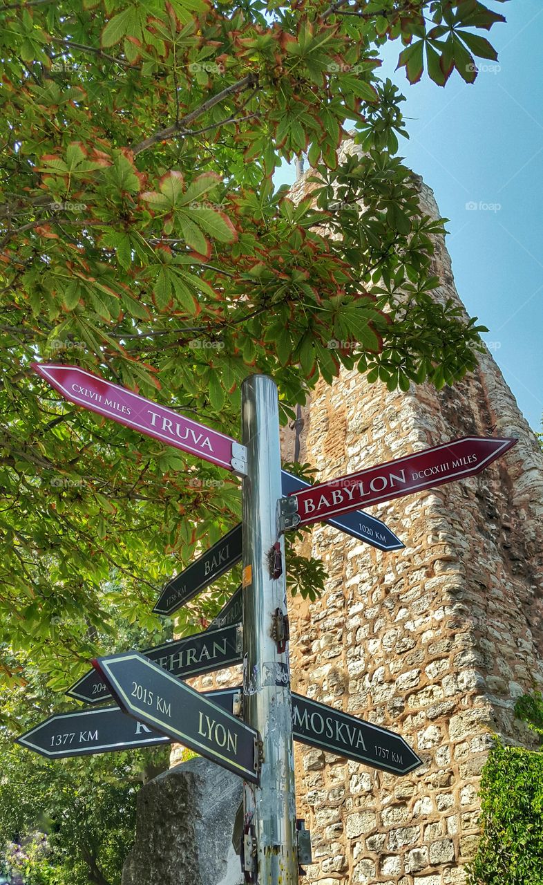 street signal. signals of old cites in istambul,  turkey