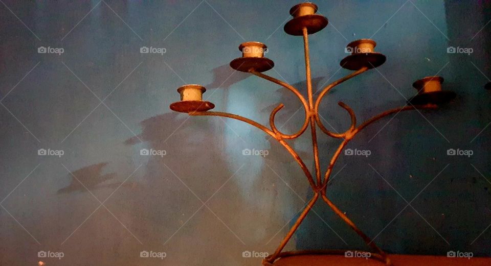 beautiful bronze and gold painted metal chandelier