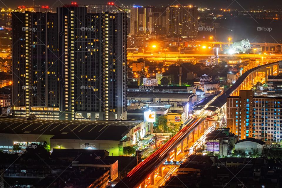 Bangkok night scape view