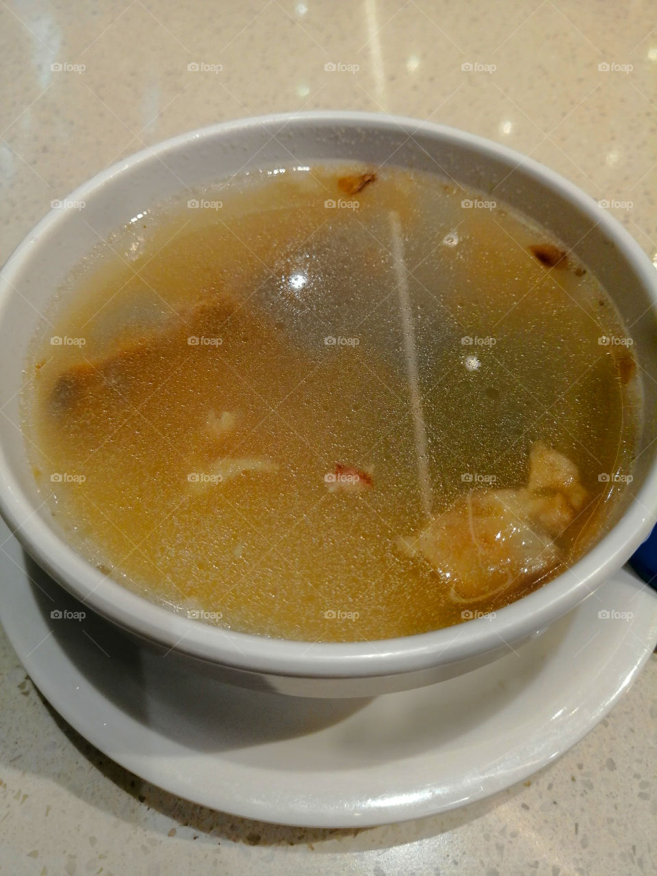 Hot soup in a Hongkongese cafe