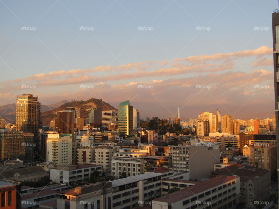 hermosa vista de la ciudad de Santiago Chile