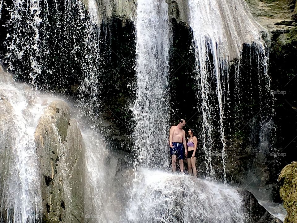 Behind Waterfall in San Sebastian PR my Hero  