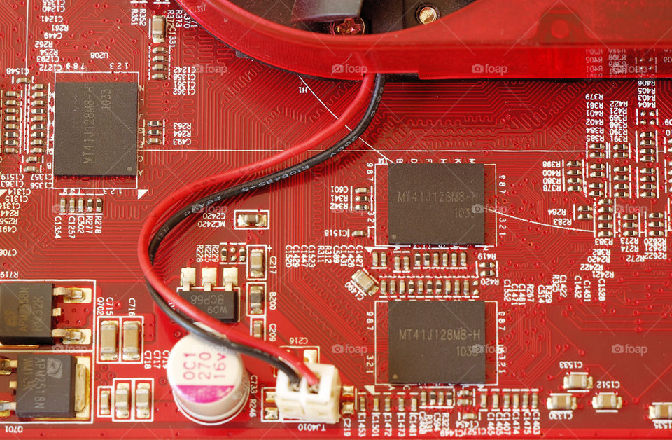 The details of a computer motherboard