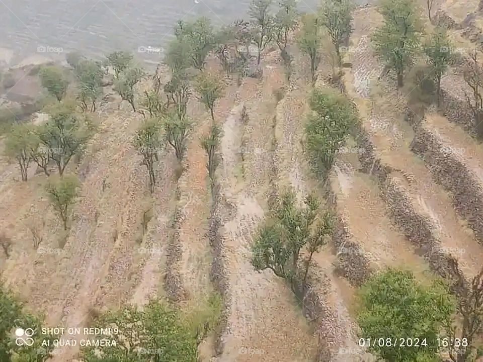 Glory be to God, the magnificent and picturesque view and the natural green trees are a view that is nothing more wonderful than it