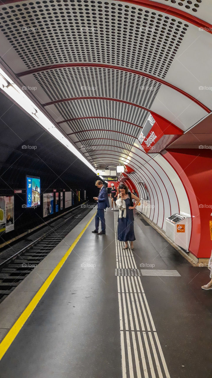 Subway Station in Vienna, Austria.