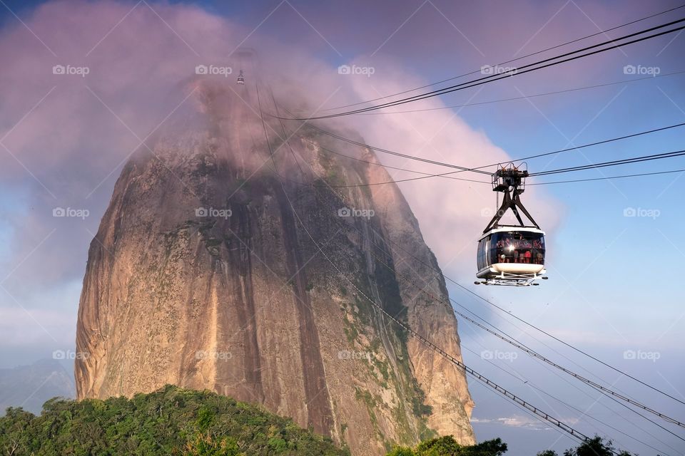 ropeway on the top of the hill