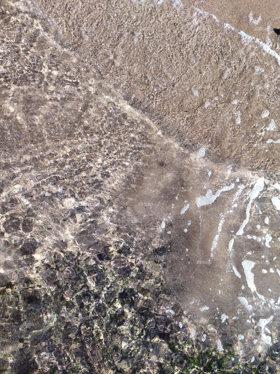 Sand and water in the beach