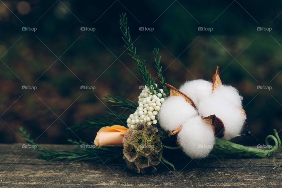 Cotton boutonniere