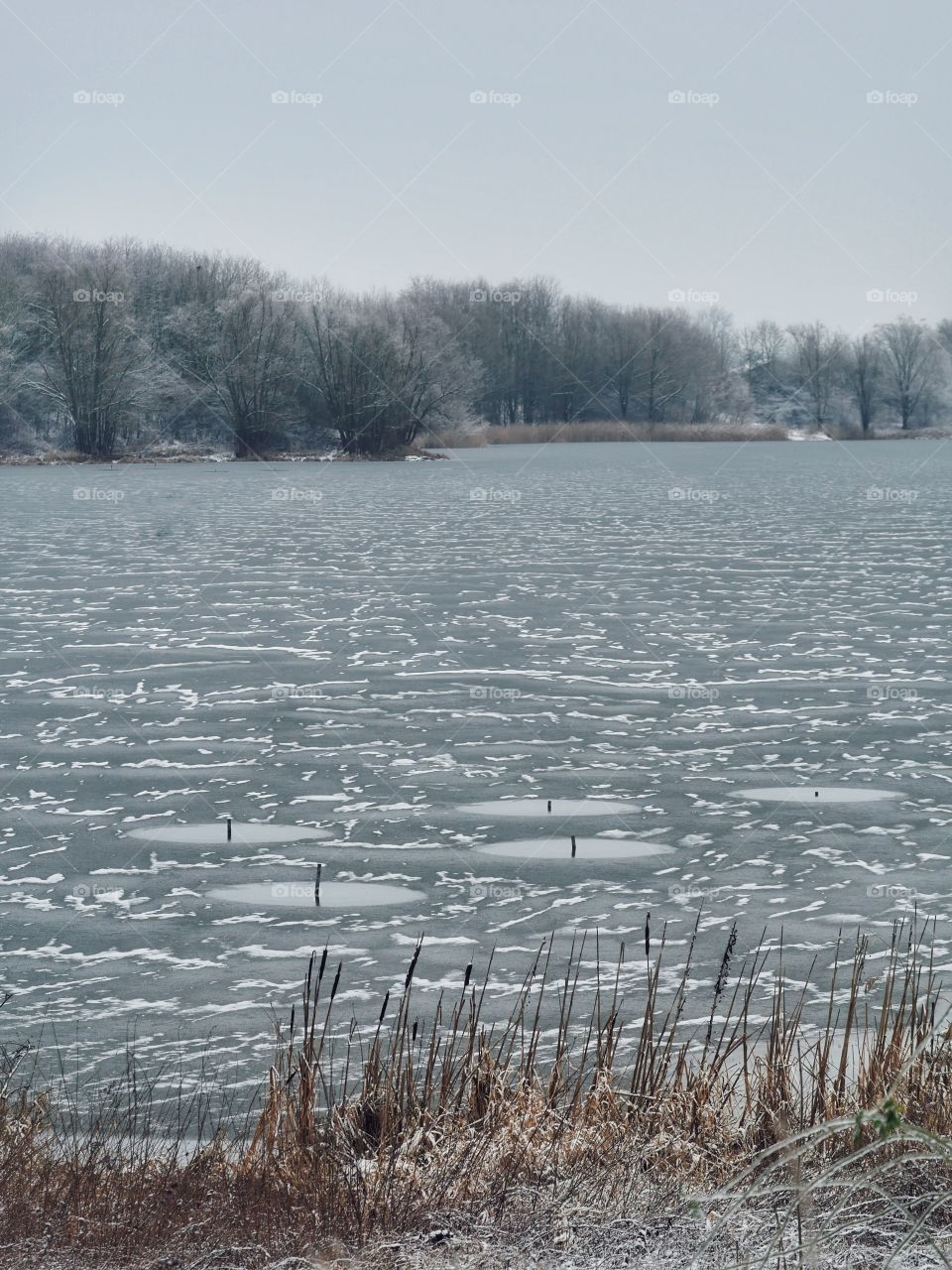 Frozen lake