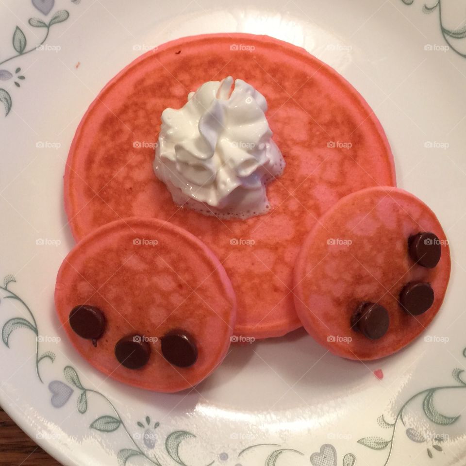 Bunny Breakfast. Easter Bunny Pancakes