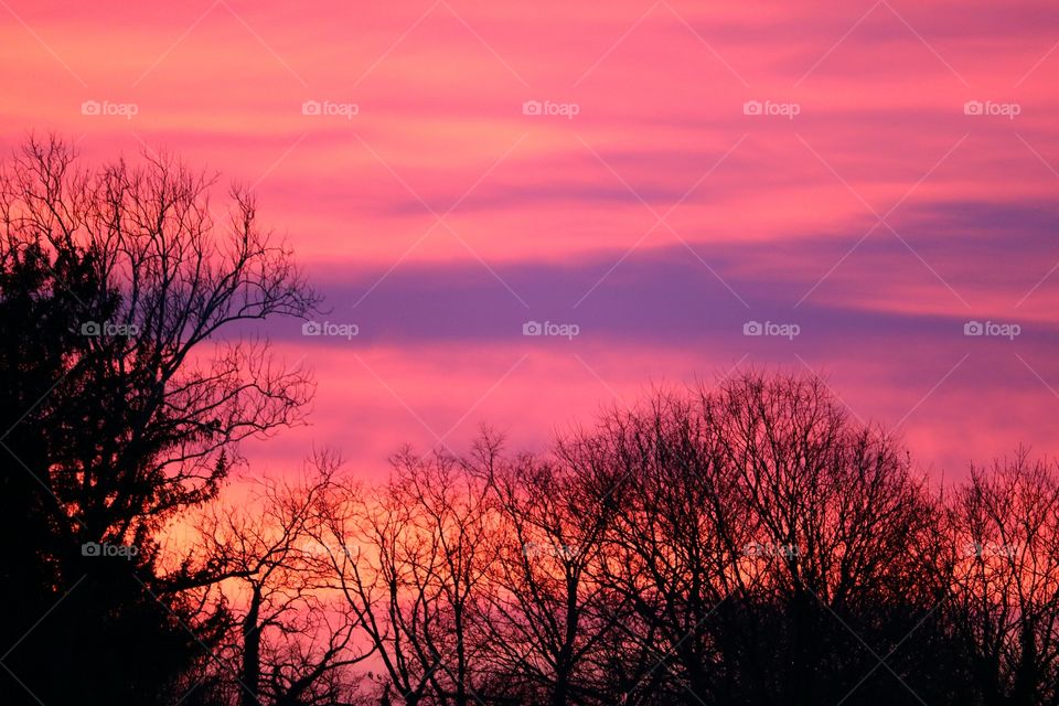 pink sky at sunrise