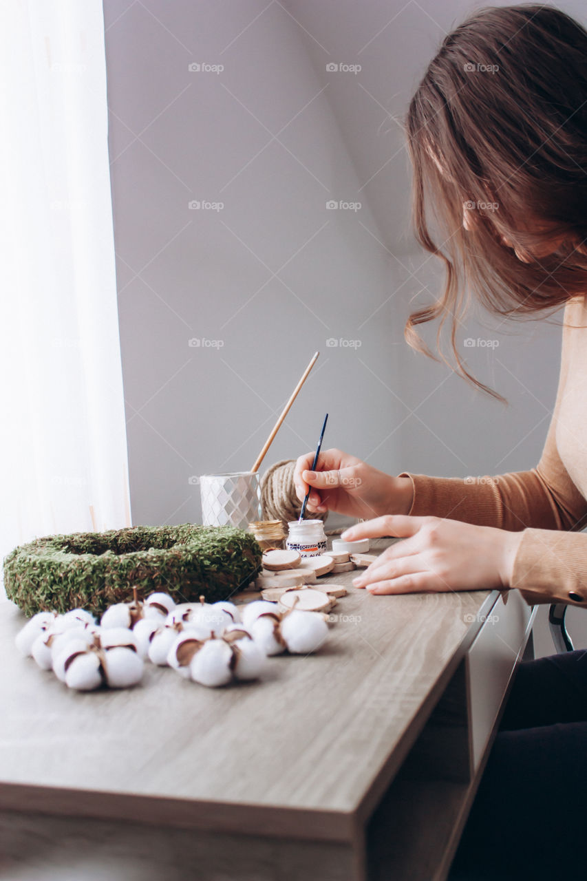 woman crafting