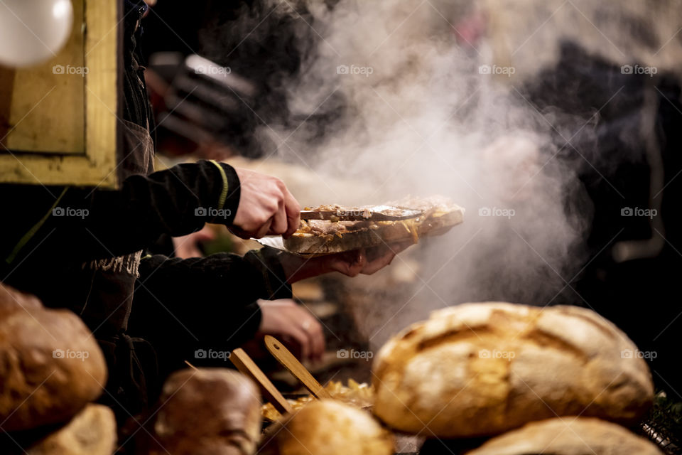 Traditional Galician bread chunk